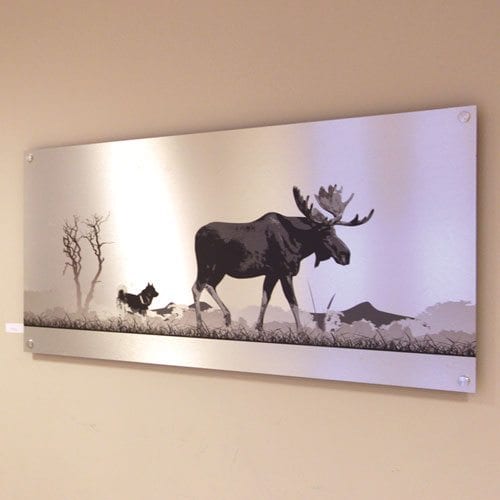 print på plate av børset aluminium