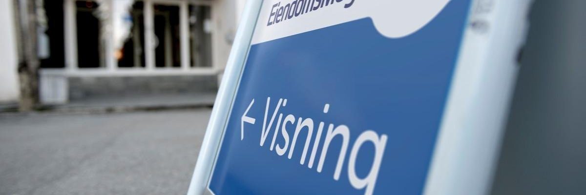 Skilt for eiendomsmegler fra Presis